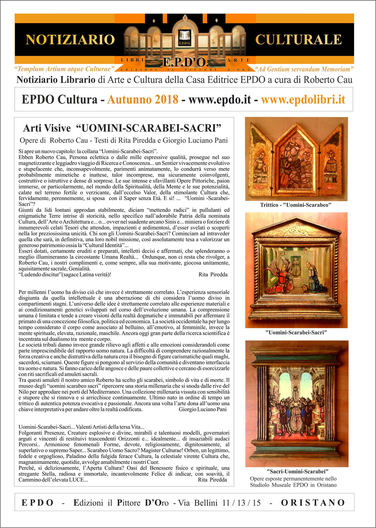 Notiziario Culturale EPDO Oristano